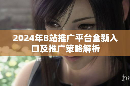 2024年B站推广平台全新入口及推广策略解析