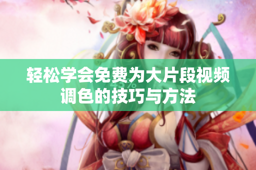 轻松学会免费为大片段视频调色的技巧与方法