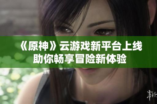 《原神》云游戏新平台上线 助你畅享冒险新体验