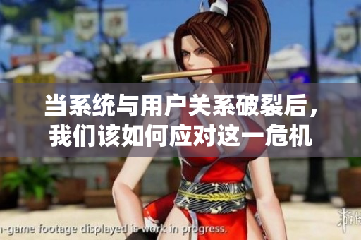 当系统与用户关系破裂后，我们该如何应对这一危机