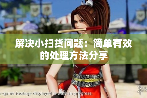 解决小扫货问题：简单有效的处理方法分享