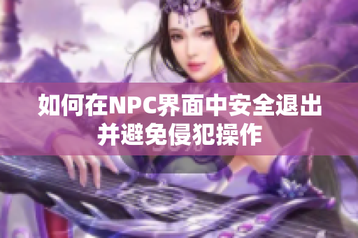 如何在NPC界面中安全退出并避免侵犯操作