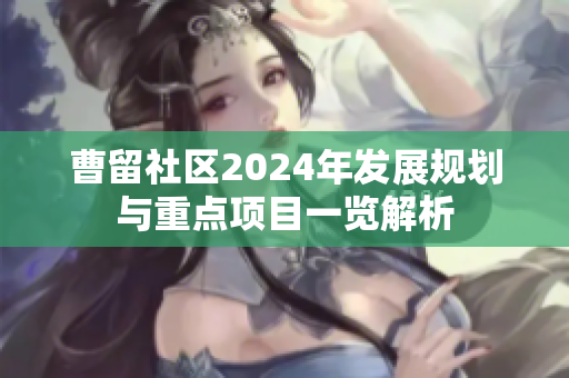 曹留社区2024年发展规划与重点项目一览解析